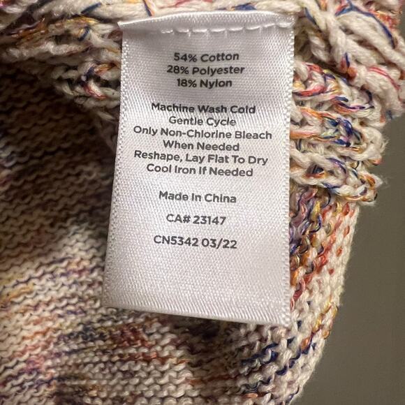 Talbots Multicolor Mock Neck Sleeveless Sweater Vest - Size Medium - Picture 4 of 7